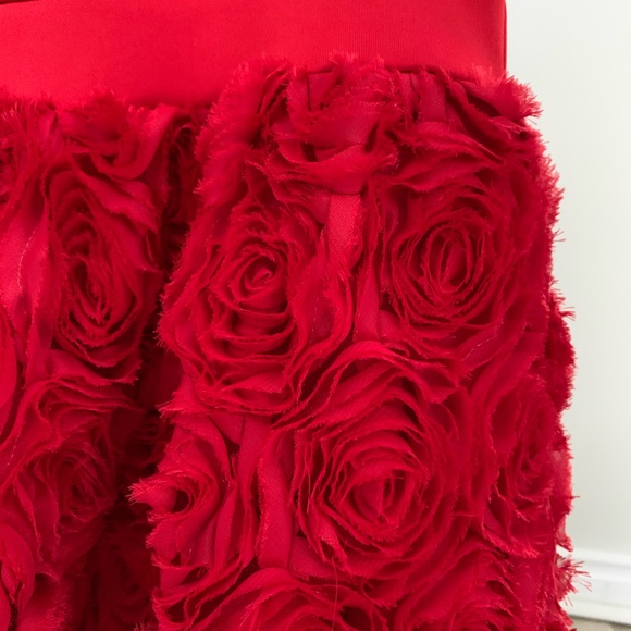 Formal Red Rose Dress - Picture 2 of 3